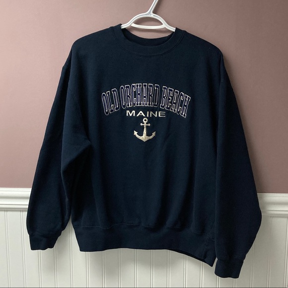 Tops - Maine Old Orchard Beach navy blue unisex hoodie